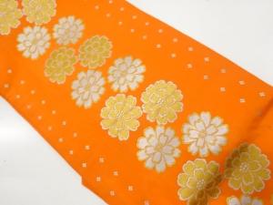 アンティーク　花模様織り出し名古屋帯（着用可）